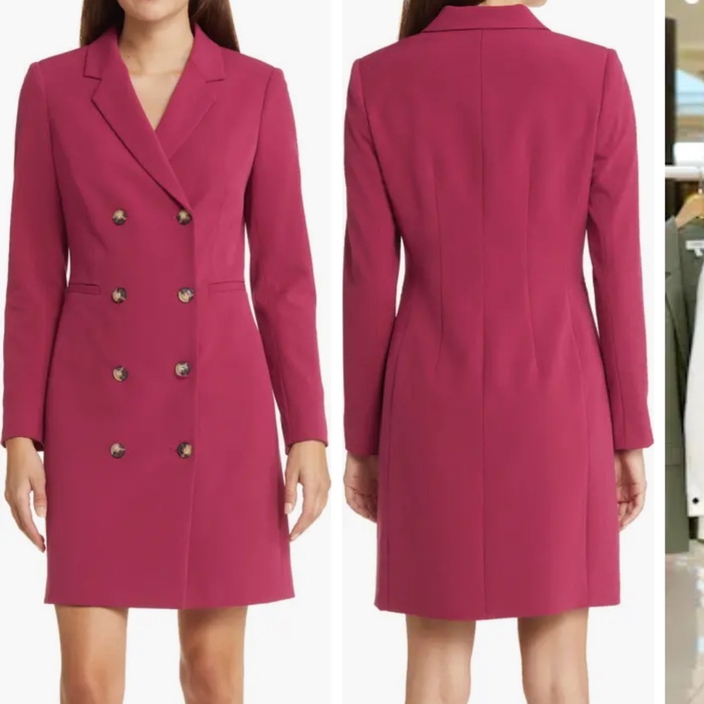 Tahari Magenta Blazer Dress, size 6